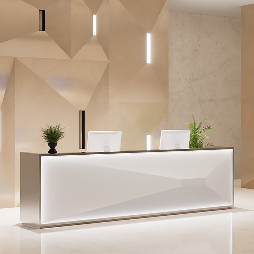 (In Stock) Light Luxury Stylish Stainless Steel Reception Desk JDT-1018