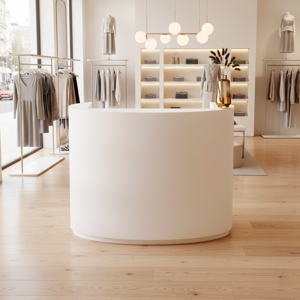 Small Salon Reception Desk With Counter JDT-7306