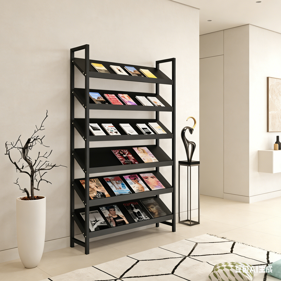 Wooden Freestanding Magazine Rack ZZJ-008