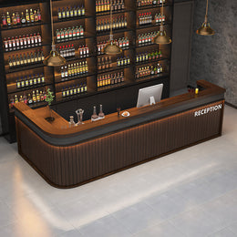 L-Shaped Vintage Industrial Style Bar Coffee Shop Cashier Reception Desk JDT-2022