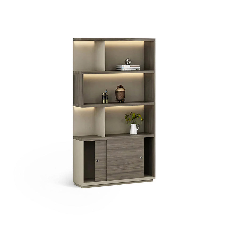 Classic and Stylish Floor-standing File Cabinet with Open Storage Compartments Design CWG-007