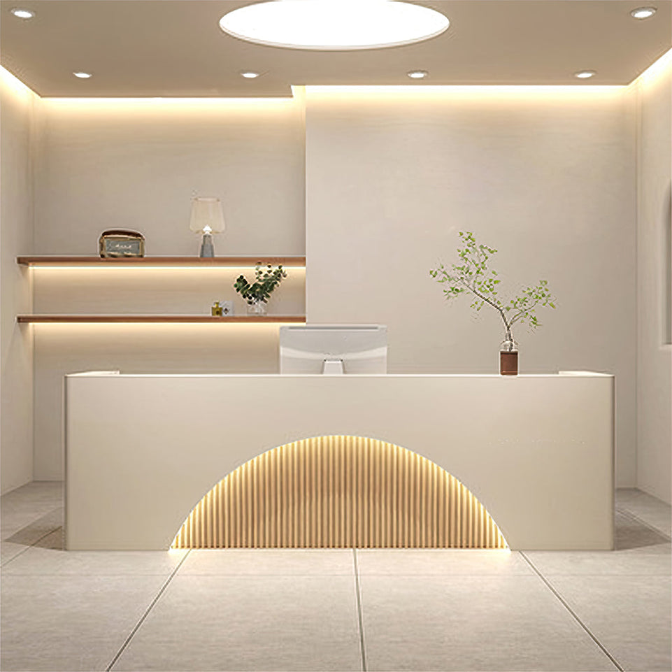 Fully Assembled LED Salon Reception Desk with Storage JDT-1039