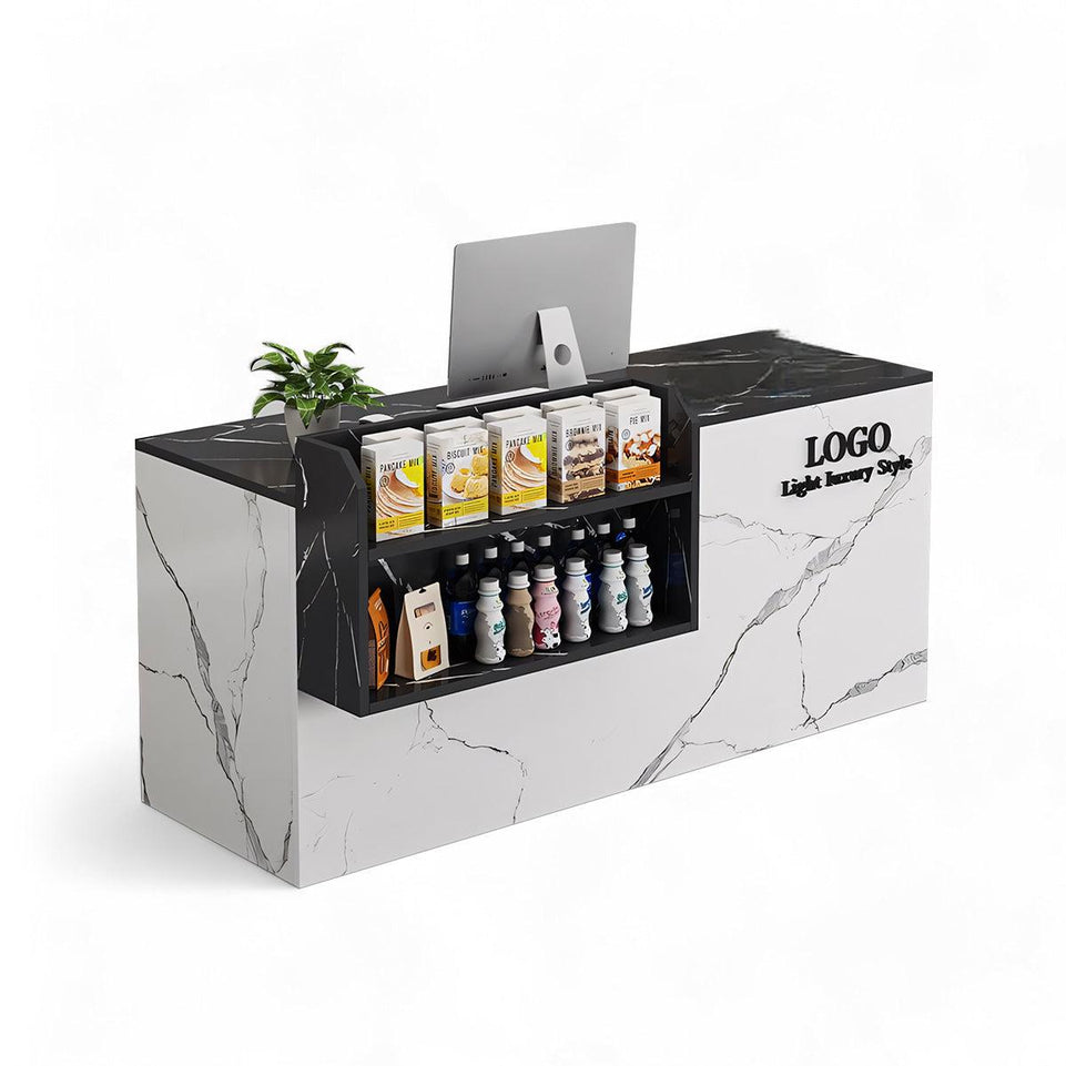 Small Modern Supermarket Counter Clothing Store Reception Desk JDT-2043