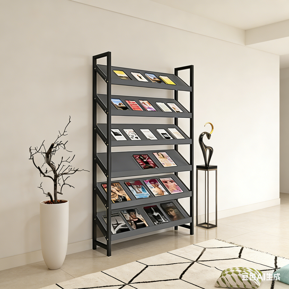 Wooden Freestanding Magazine Rack ZZJ-008