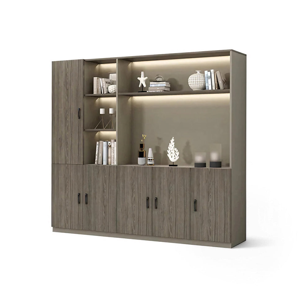 Classic and Stylish Floor-standing File Cabinet with Open Storage Compartments Design CWG-007