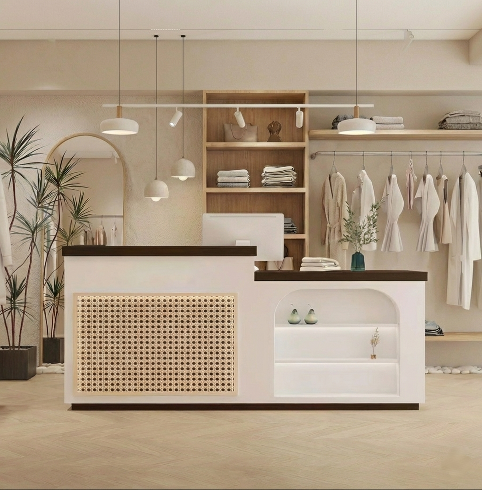 Modern Rattan Woven Reception Desk JDT-2161