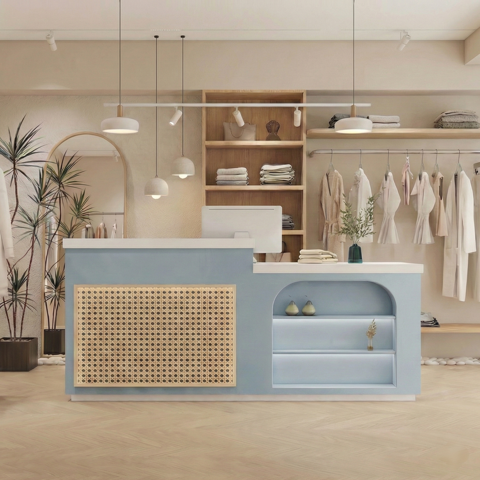 Modern Rattan Woven Reception Desk JDT-2161