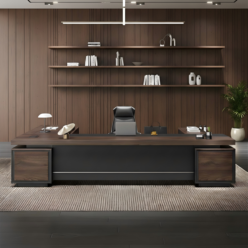 Boss Office Executive Computer Desk With Storage Cabinet LBZ-1027