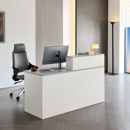 (In Stock) Minimalist Office Reception Desk with Keyboard Tray and Drawer JDT-2216