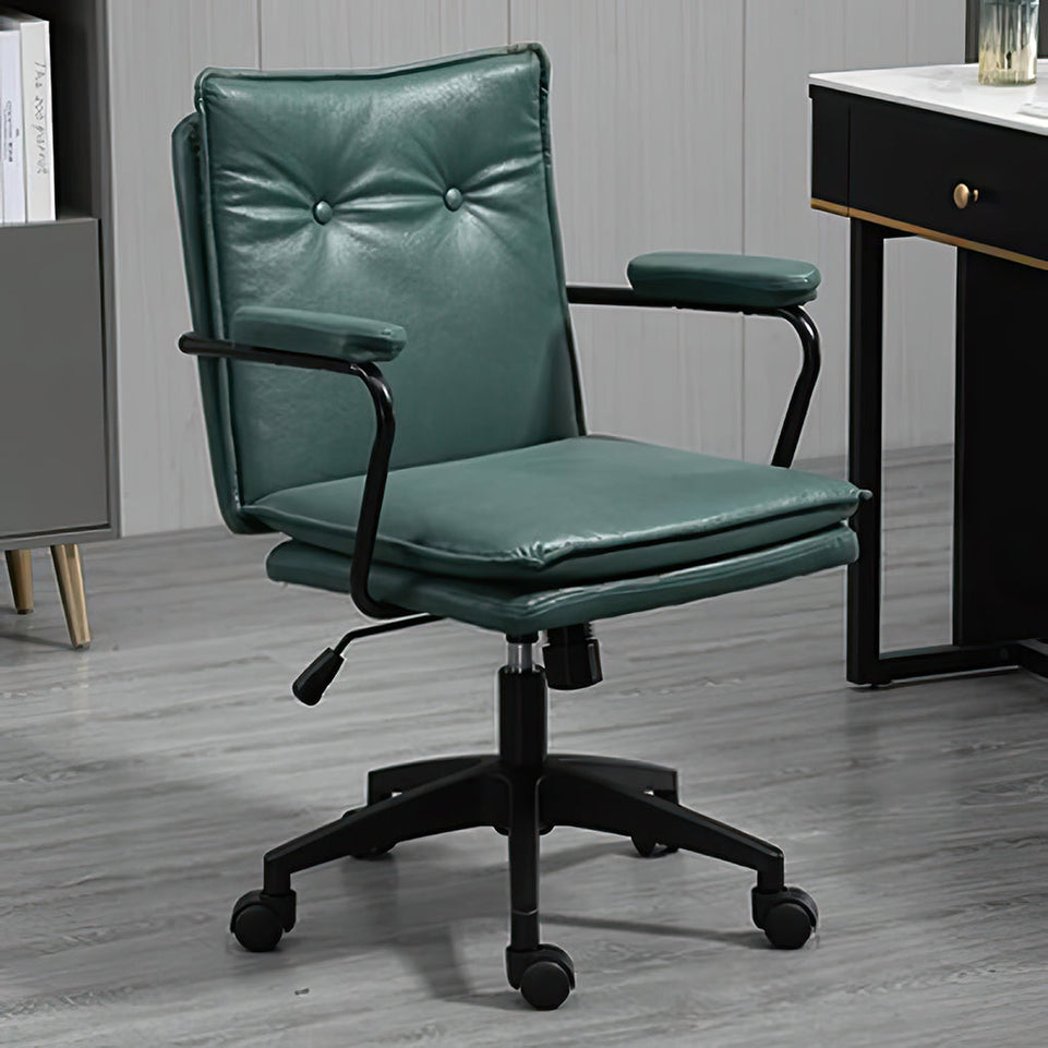 Office Lift Rotating Adjustable Leather With Armrests Chair BGY-1074