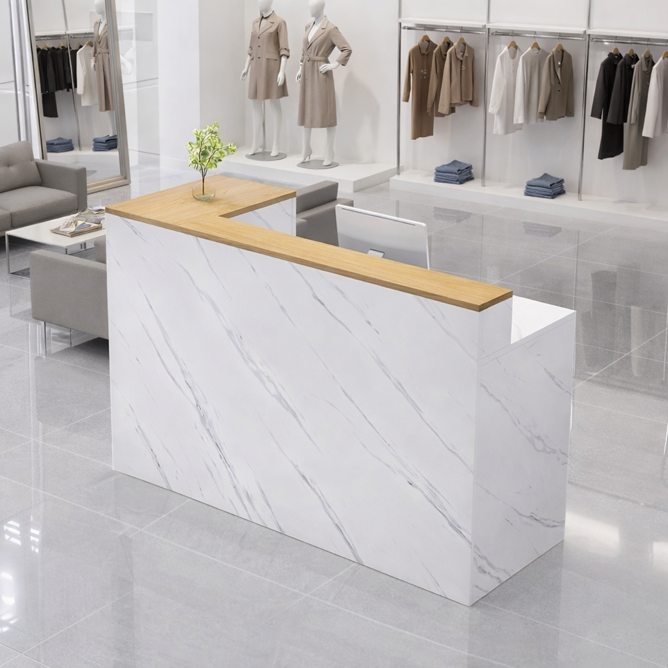 Light Luxury Simple Store Checkout Counter Reception Desk JDT-1048