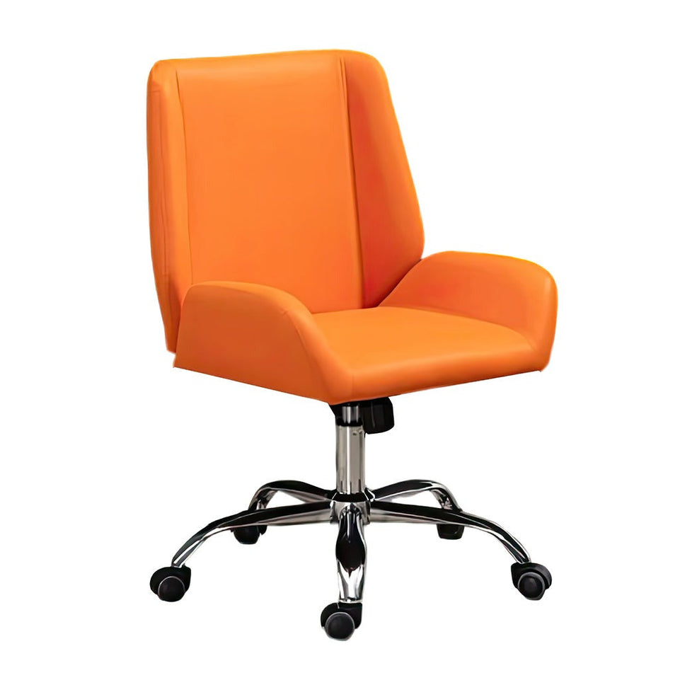 Ergonomic Office Chair Stylish Brown Leather Mid-Back Design BGY-1050