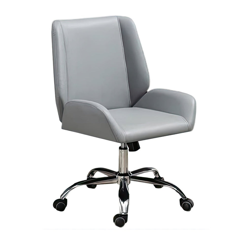 Ergonomic Office Chair Stylish Brown Leather Mid-Back Design BGY-1050