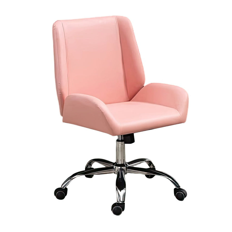 Ergonomic Office Chair Stylish Brown Leather Mid-Back Design BGY-1050