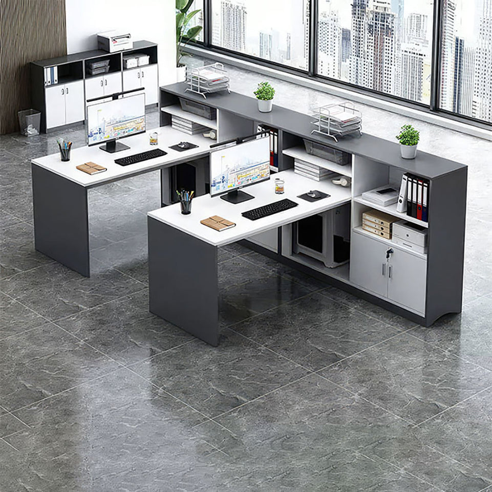 Office Simple 2 Staff Desk With Cabinet YGZ-1011