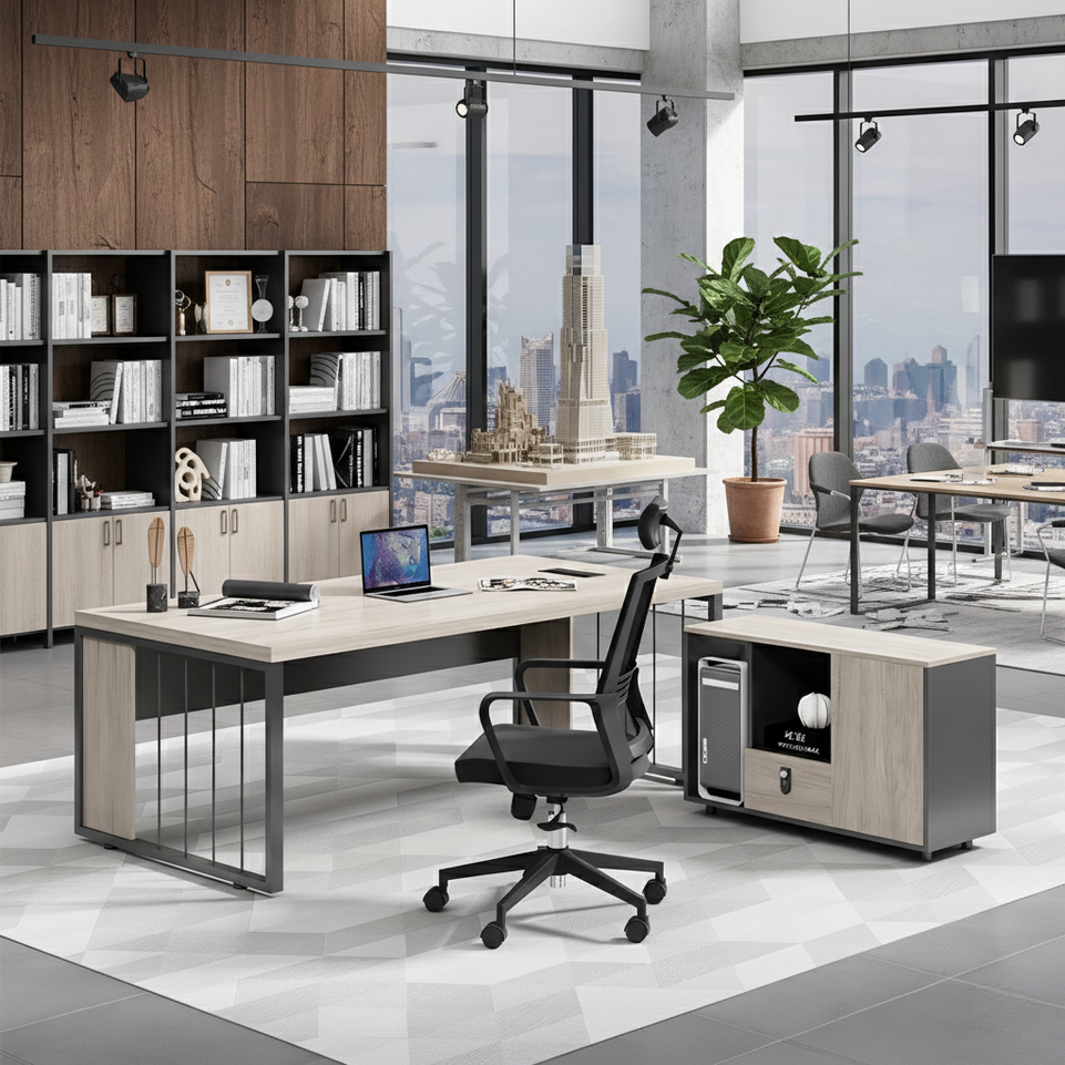 Classic Office Boss Executive Side Cabinet Desk LBZ-1042