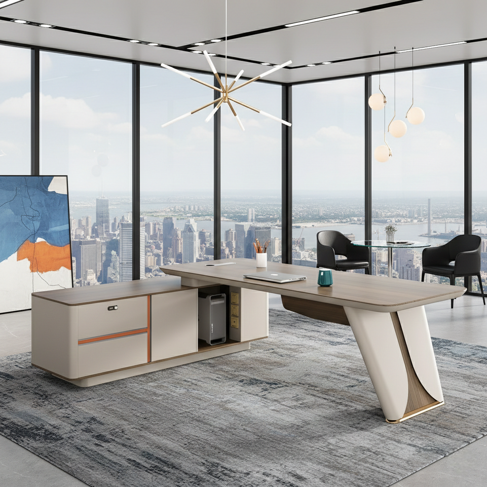 Classic Executive Modern Office Computer Desk And Chair LBZ-1034