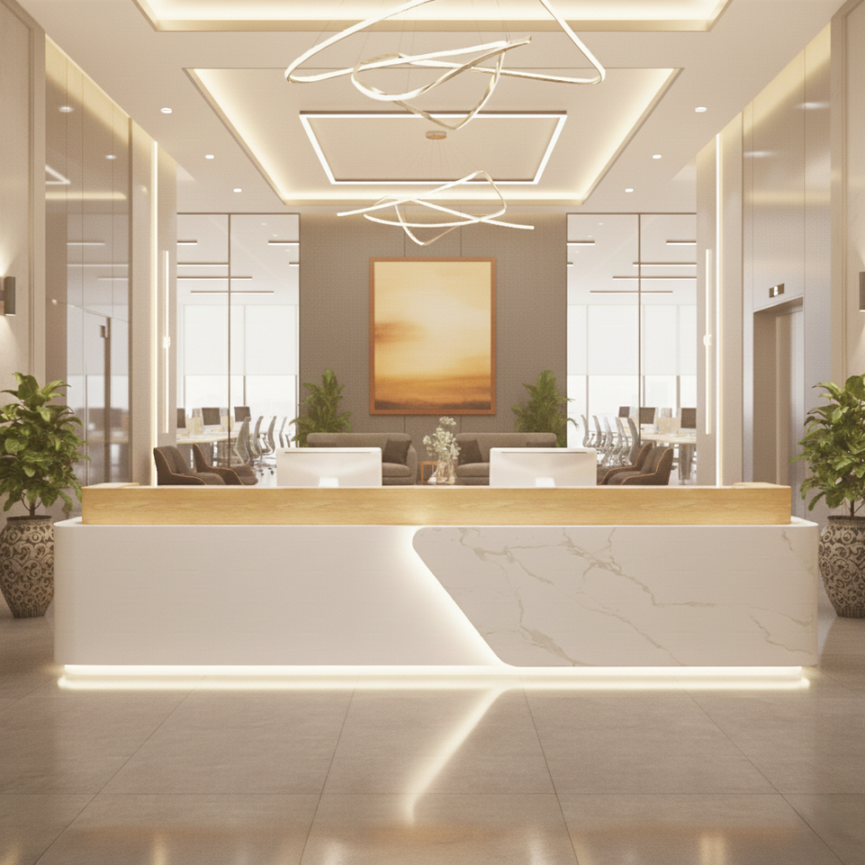 Light luxury Lacquered Reception Desk JDT-1031