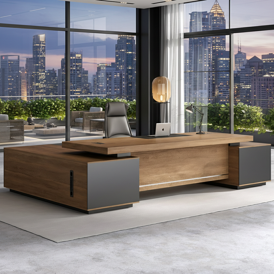 Simple Modern Office President Manager Desk And Chair LBZ-10106