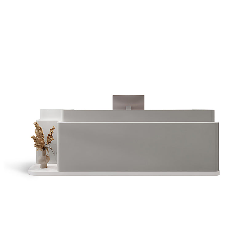 Stylish Rectangular Wood Reception Desk with Filing Cabinets and Drawers JDT-763