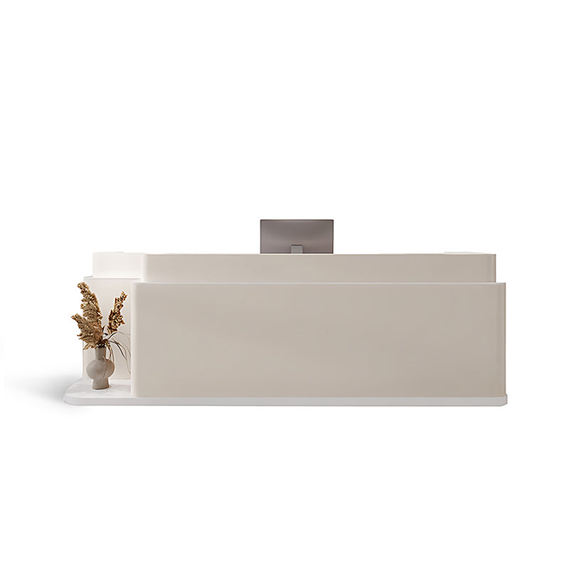 Stylish Rectangular Wood Reception Desk with Filing Cabinets and Drawers JDT-763