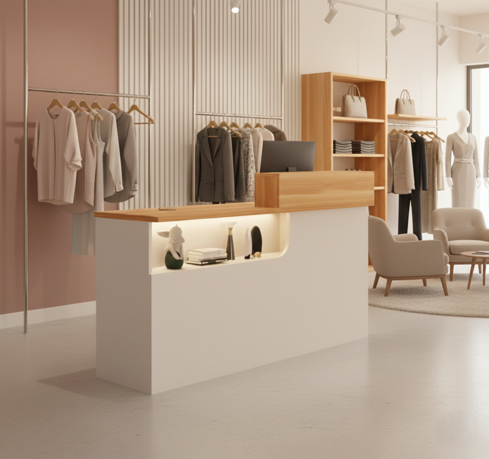 Chic Small Check Out Counter For Clothing Store Beauty Salon JDT-1030