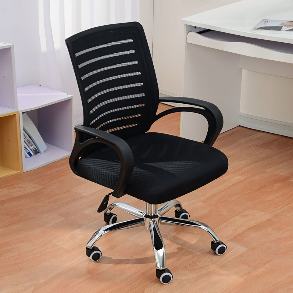 Ergonomic Computer Mesh Mid Back Classic Black Chair BGY-1031