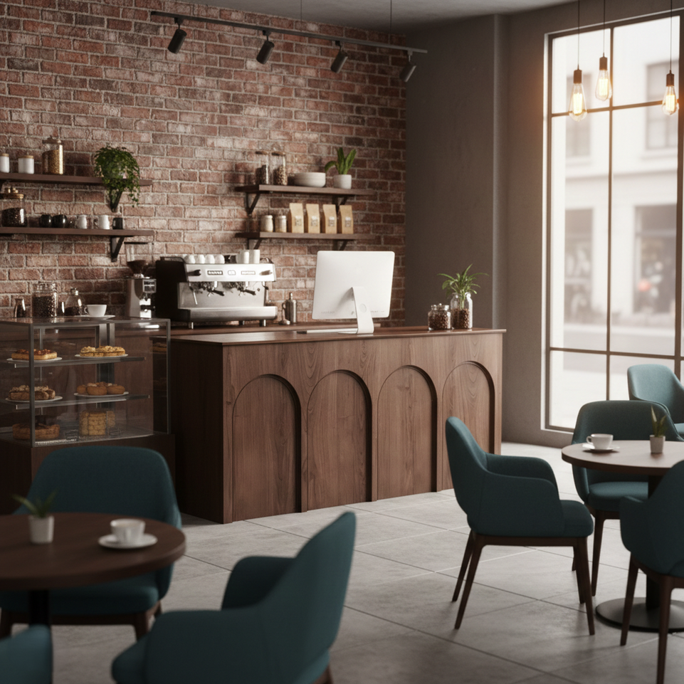 Fully Assembled Vintage Cashier Counter for Clothing Store and Coffee Shop JDT-2169