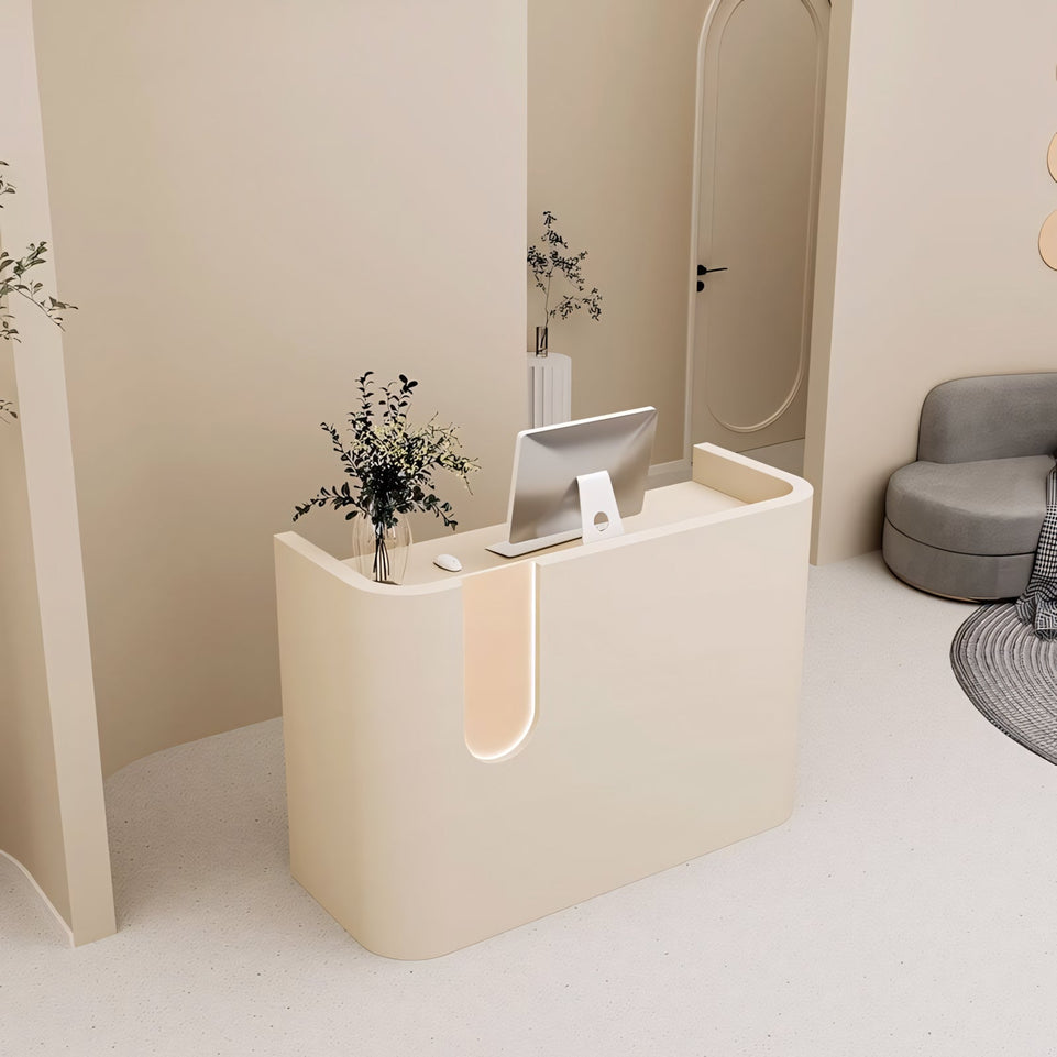 Personalized Curved Tri-Color Clothing Stores Reception Desk JDT-2004