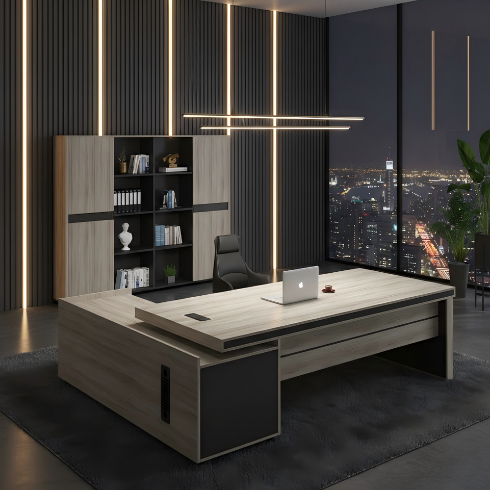 Office Industrial Style Large Boss Manager Table LBZ-1011