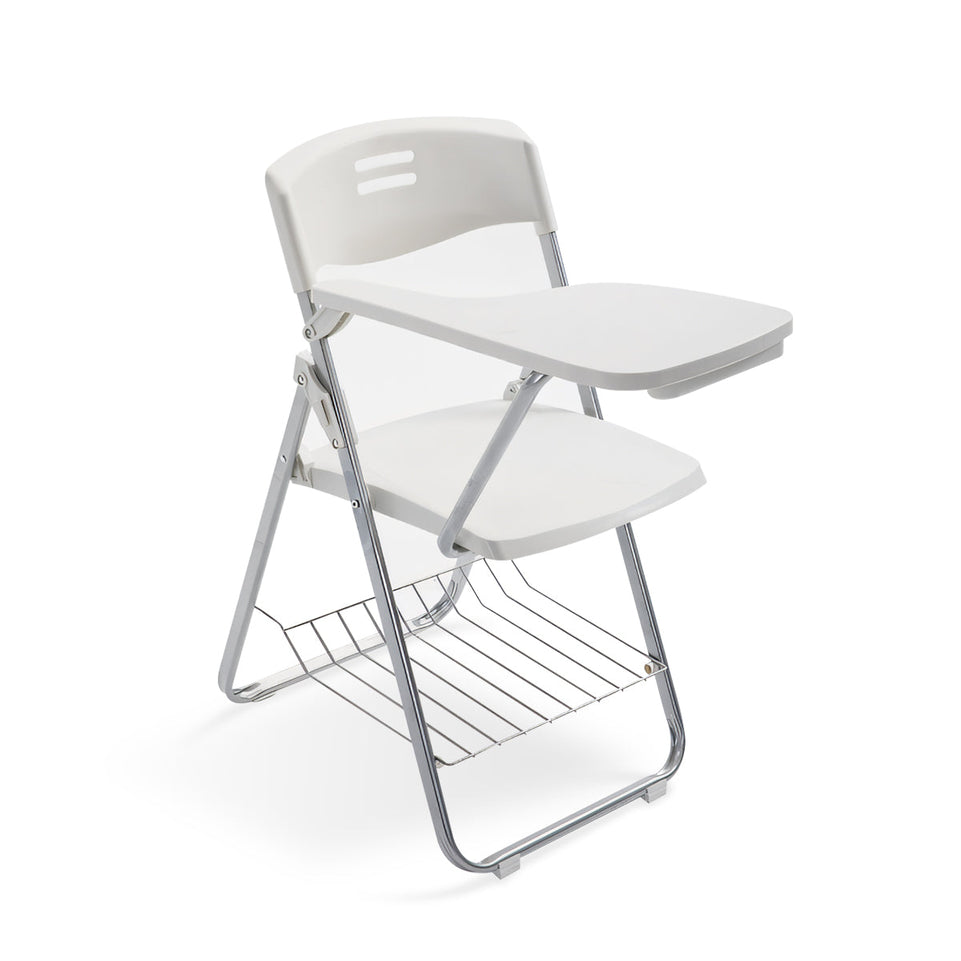 Plastic Steel Frame Integrated Folding Conference Study Chair With Writing Board HYY-2003