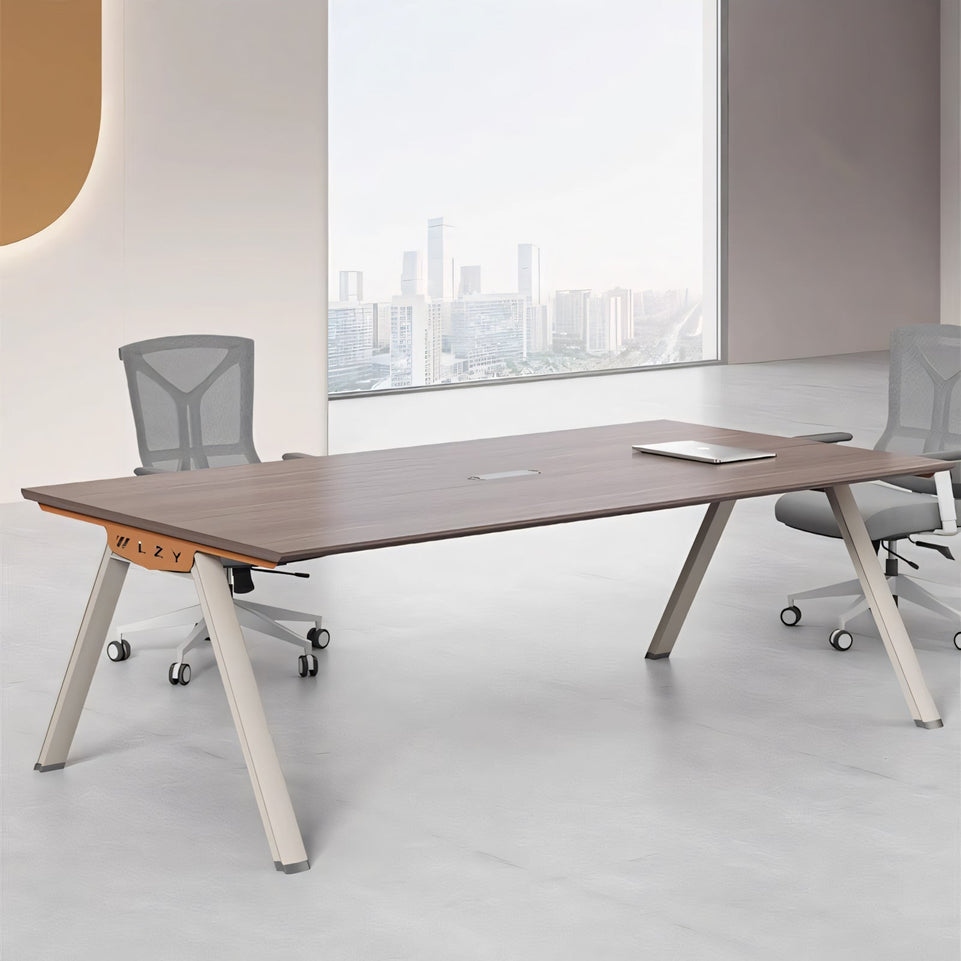 Office Desk Thickened Conference With Cable Box Fixed Table  HYZ-1058