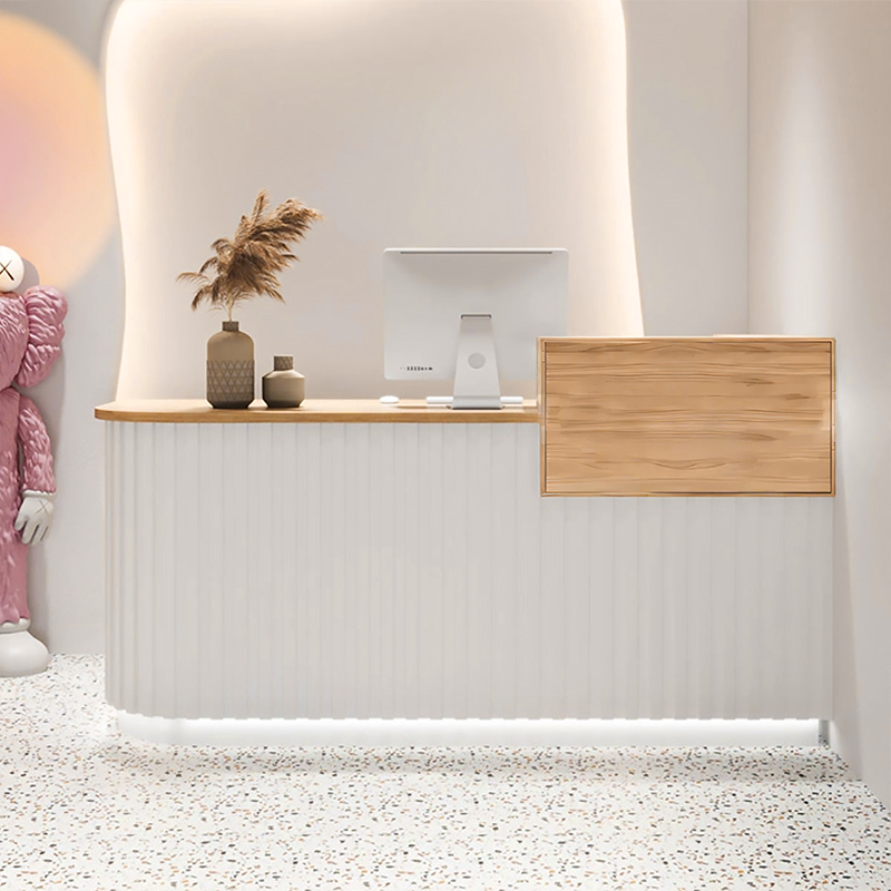 Modern Reception Desk Front Counter Desk Wooden Checkout Table JDT-7313