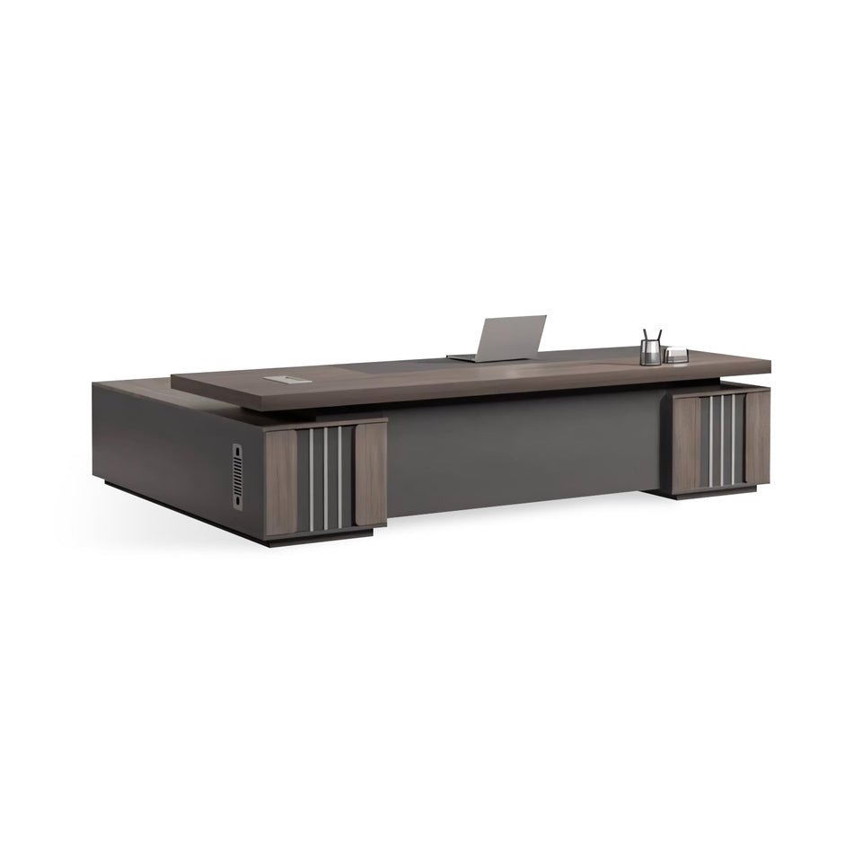 Minimalist Executive Office Desk With Dual Cabinets LBZ-10154