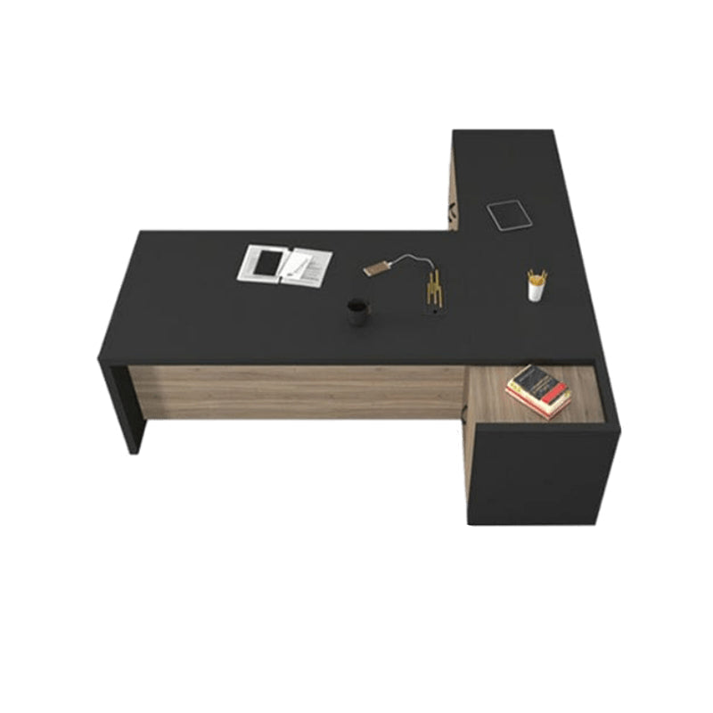 Modern Office Black Executive Presidential Desk Customizable LBZ-1077