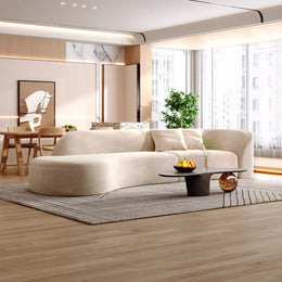Curved Fabric Sofa Simple Living Room No-Wash Technology Fabric Sofa BSF-035