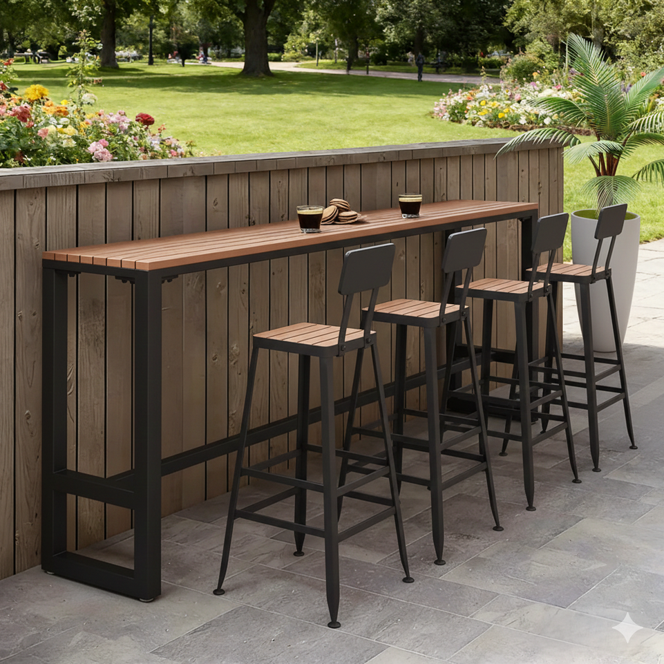 Outdoor Leisure Waterproof & Corrosion-Resistant Bar Tables and Chairs  BTZ-003