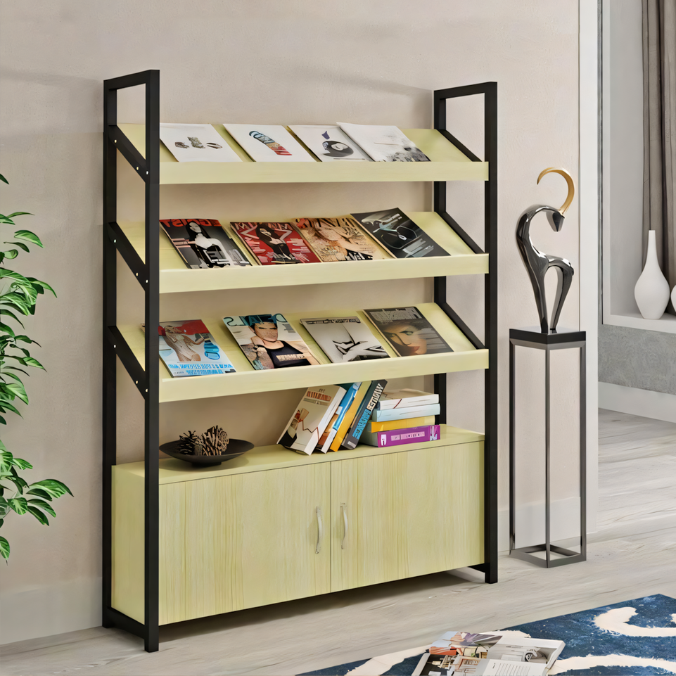 Wooden Freestanding Magazine Rack ZZJ-008