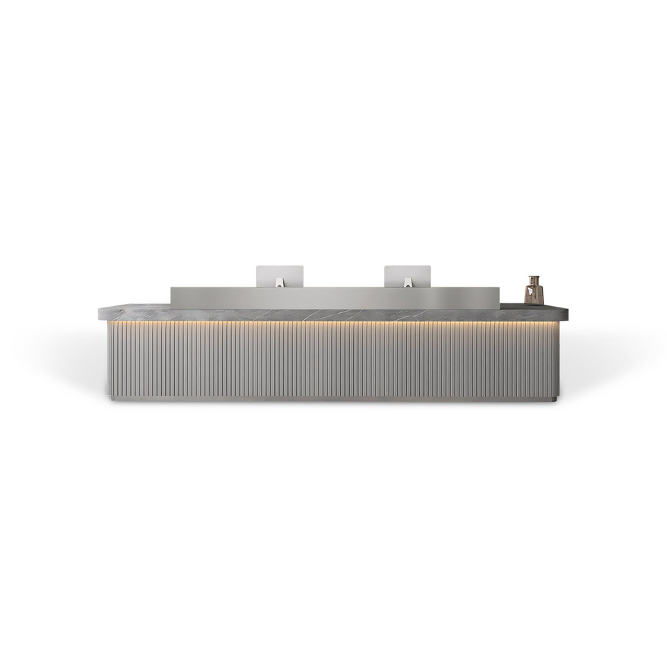 Fully Assembled LED Minimalist Checkout Counter Reception Desk JDT-7162