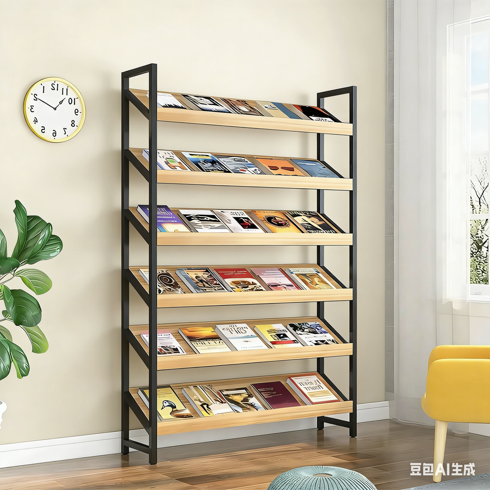 Wooden Freestanding Magazine Rack ZZJ-008
