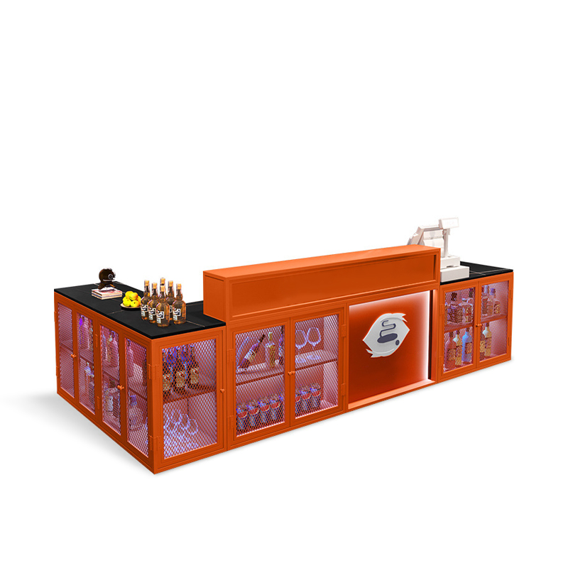 LED Industrial Style Reception Bar Store Desk JDT-1087