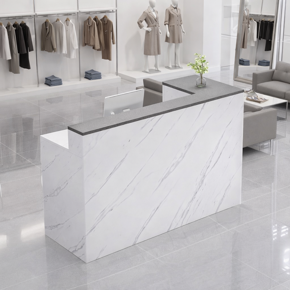 Light Luxury Simple Store Checkout Counter Reception Desk JDT-1048
