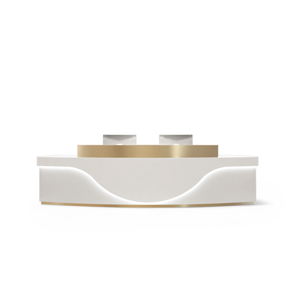 Light Luxury Stainless Steel Reception Desk JDT-1033