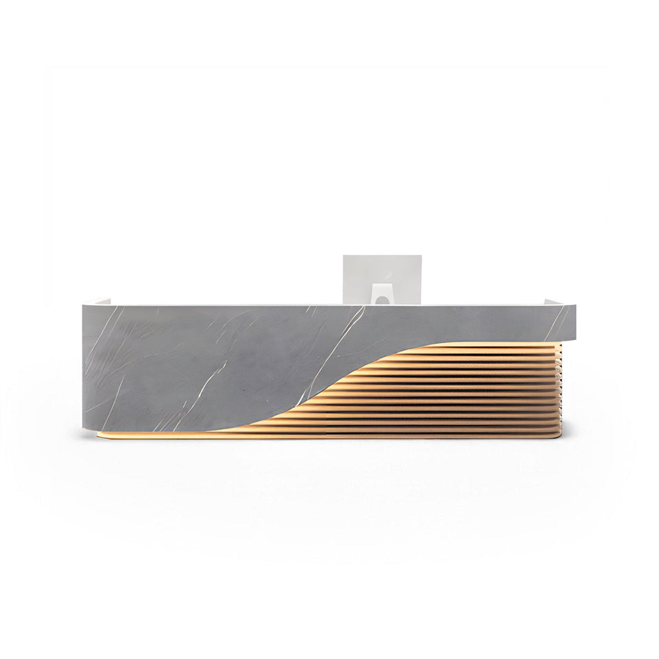 Elegant Minimalist Reception Counter with Spacious Desktop JDT-7284