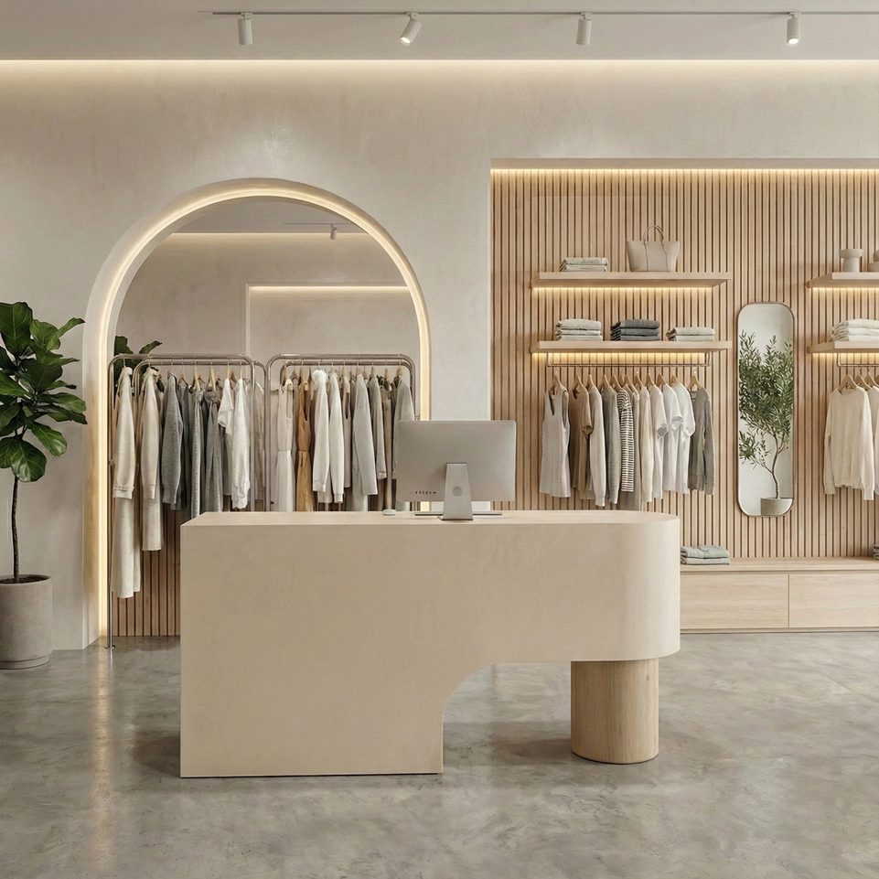 Simple Curved Lacquered Reception Desk JDT-2001