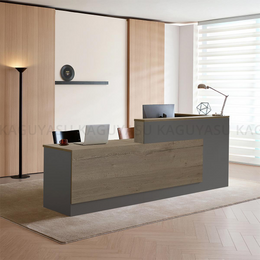 (In Stock) Modern L-Shaped Reception Desk with Side Storage and Drawers JDT-2215
