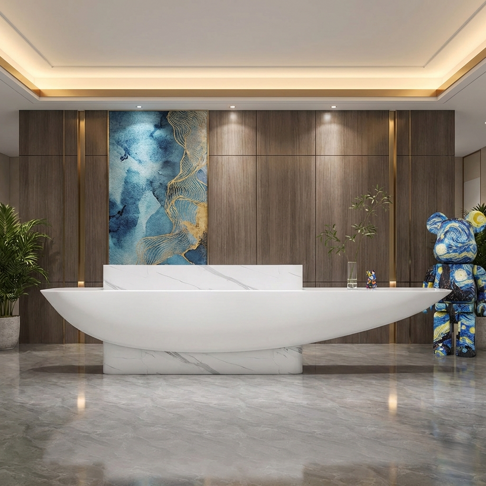 Modern High-End Reception Desk Creative Design for Boutiques and Salons JDT-2153